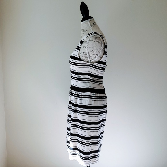 J. Crew | Black and Cream Stripe Villa Dress - Picture 5 of 8